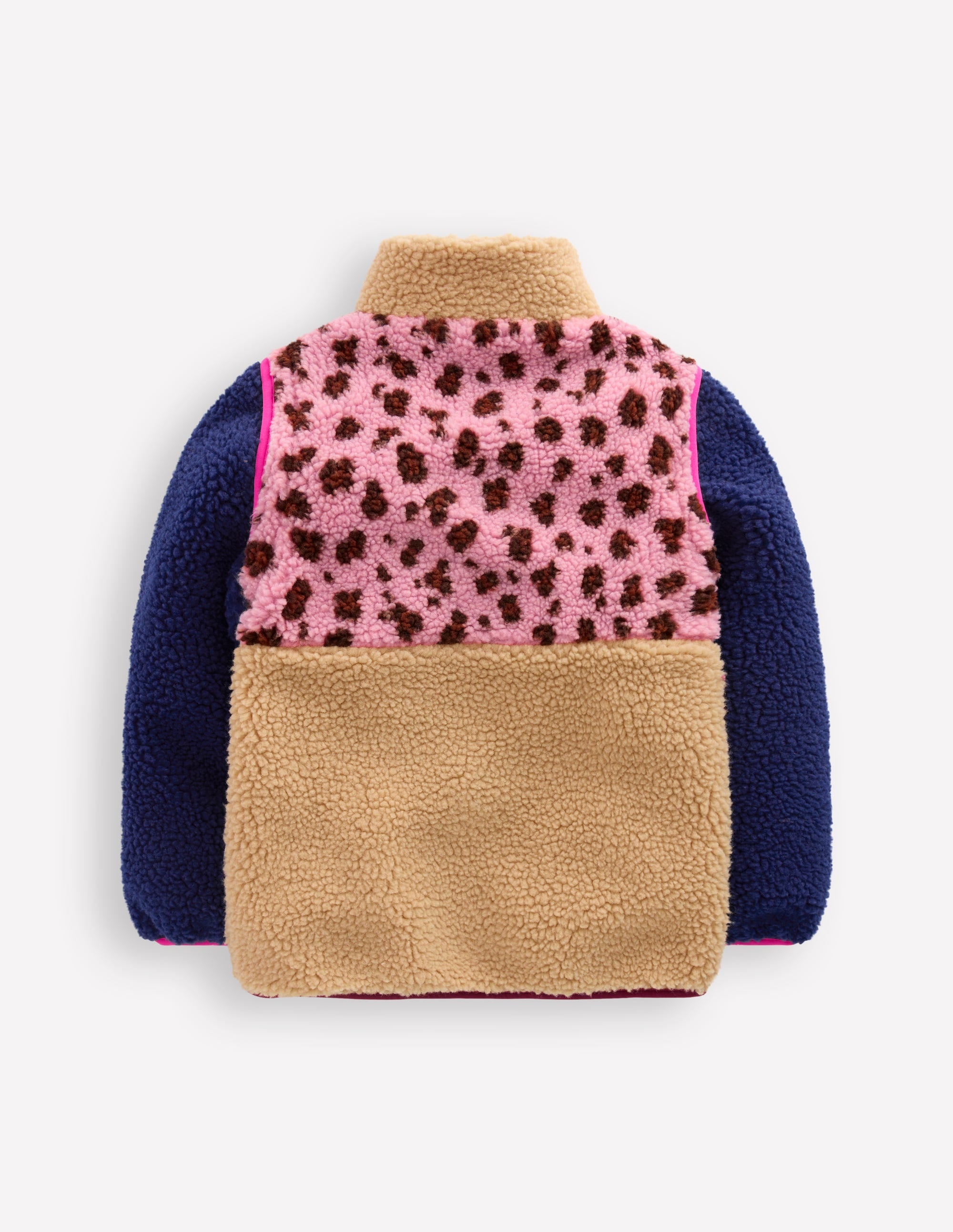 2-in-1 Borg Jacket-Pink Leopard - Image 2