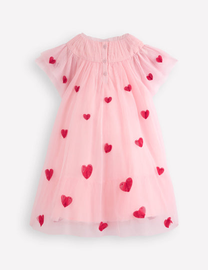 Tiered Tulle Dress-Chalk Pink Hearts-3