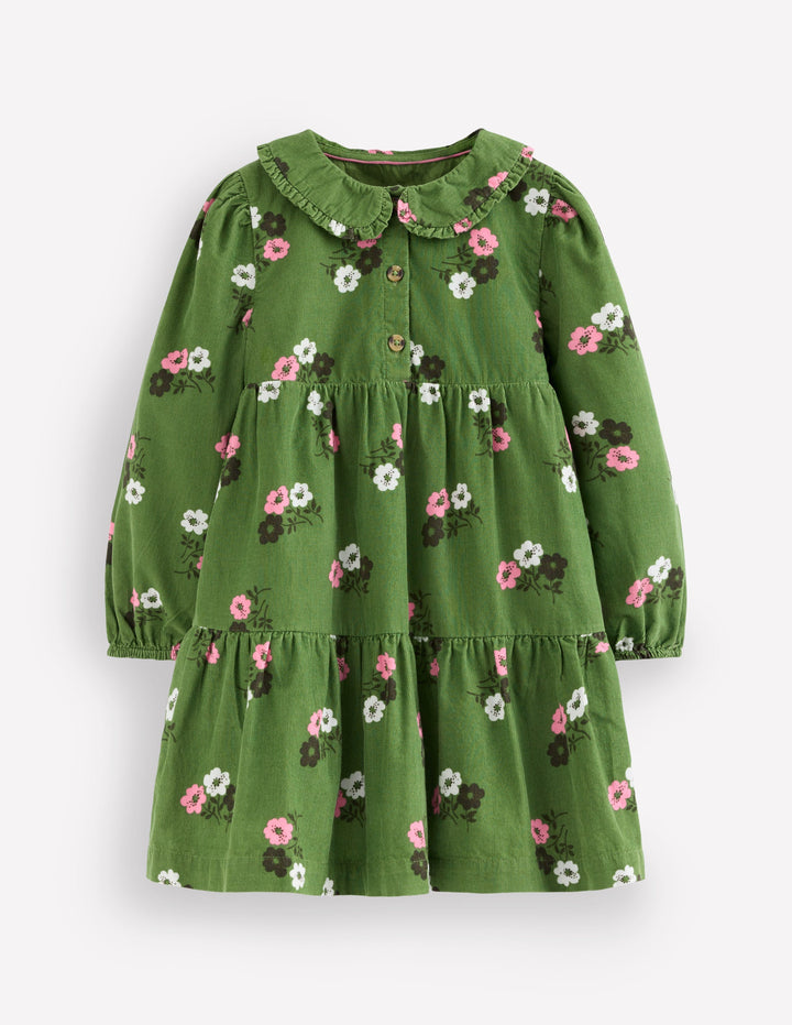 Minna Collared Woven Dress-Green Ditsy Floral
