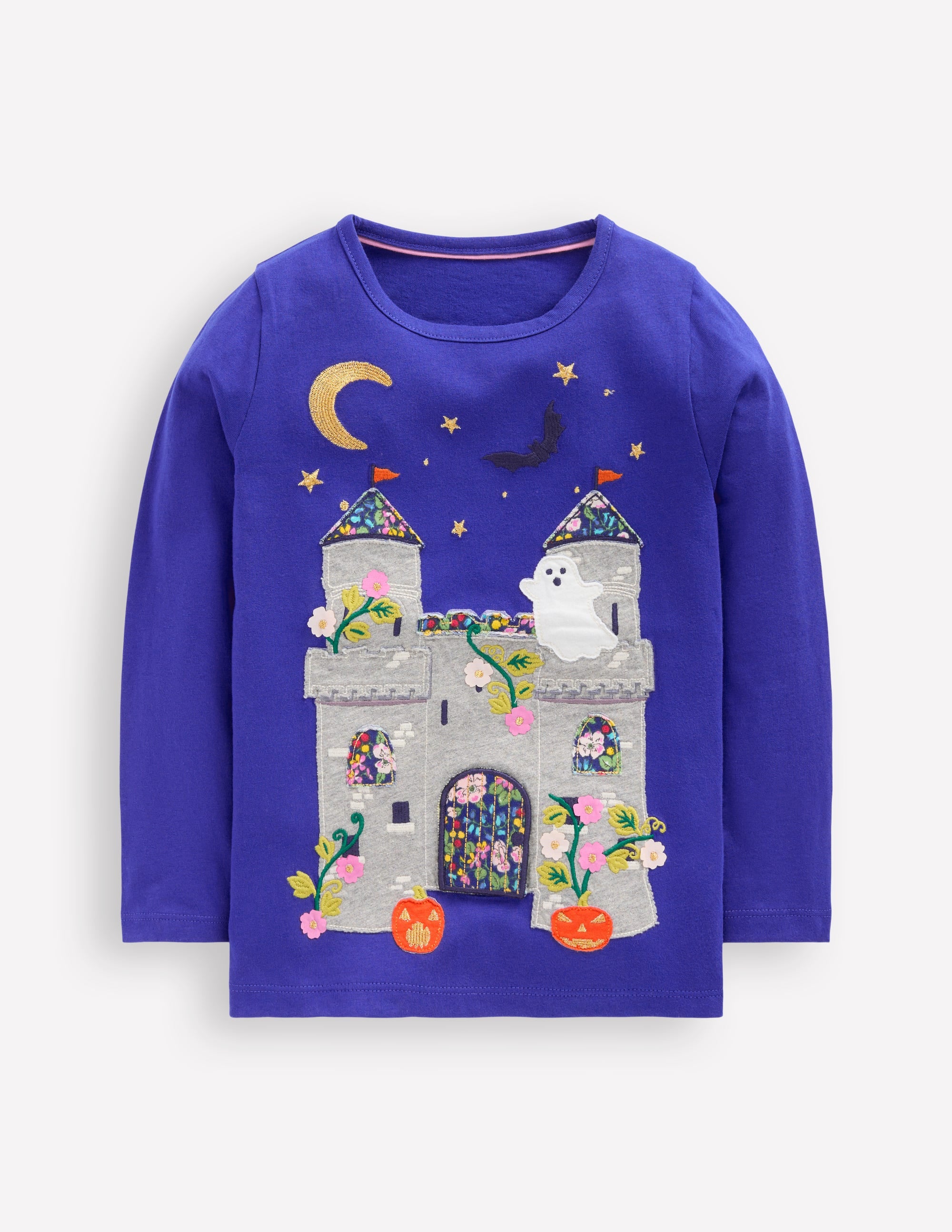 Long Sleeve LTF T-shirt-Sapphire Blue Haunted House - Image 1