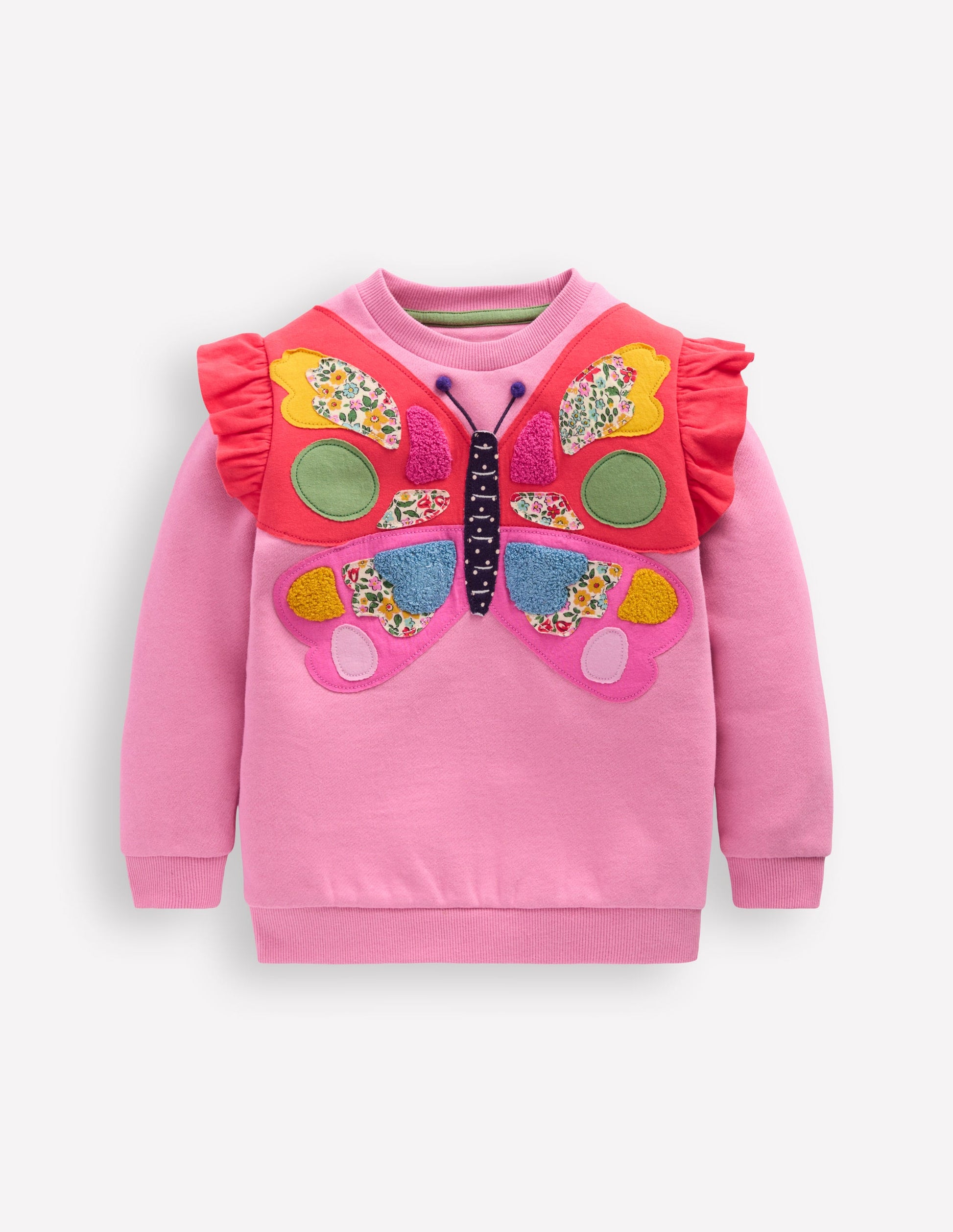 Applique Sweatshirt-Formica Pink Butterfly-1