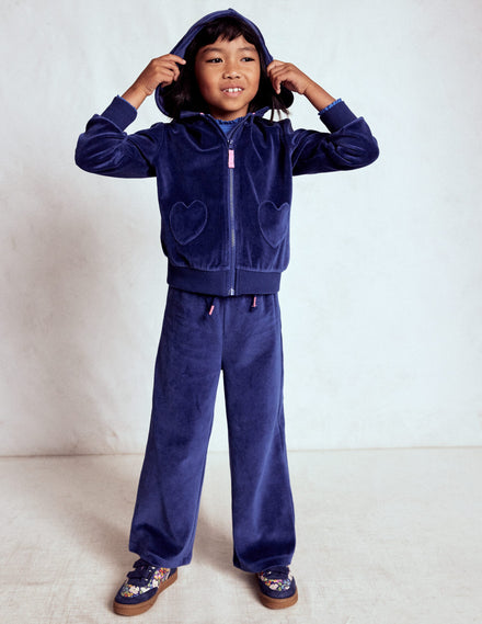 Velour Hoodie-Starboard Blue