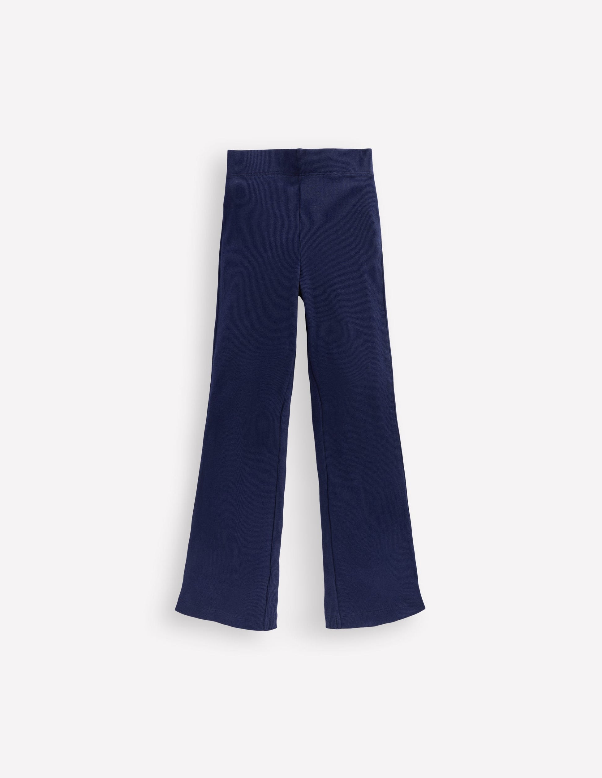 Ribbed Flare Leggings-College Navy-6