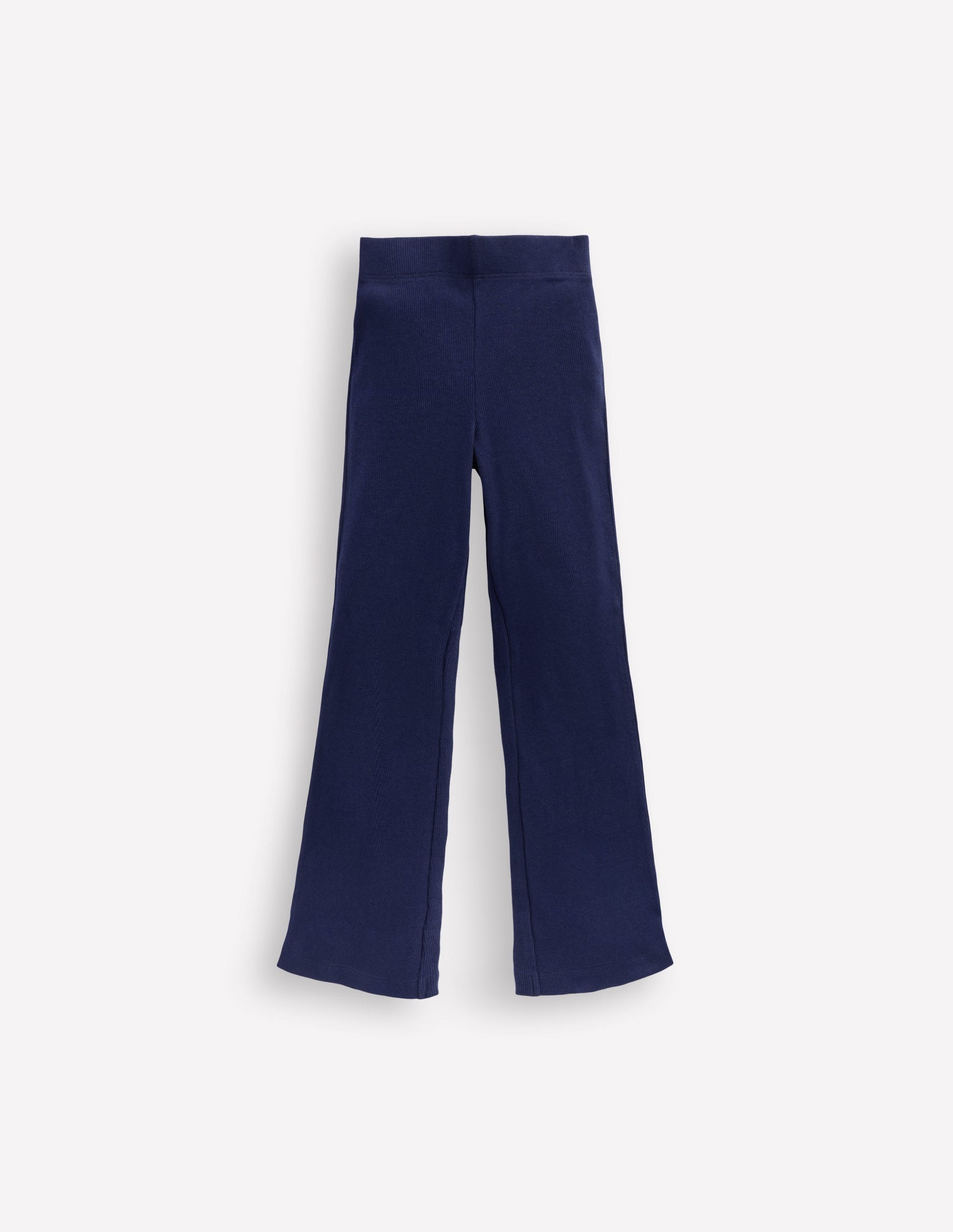 Ribbed Flare Leggings-College Navy-5