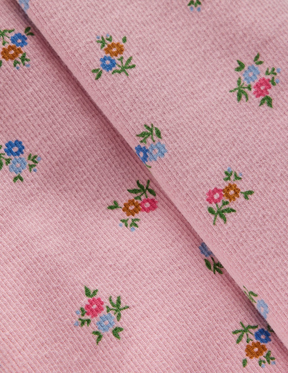 Ribbed Flare Leggings-Vintage Pink Spaced Ditsy-4