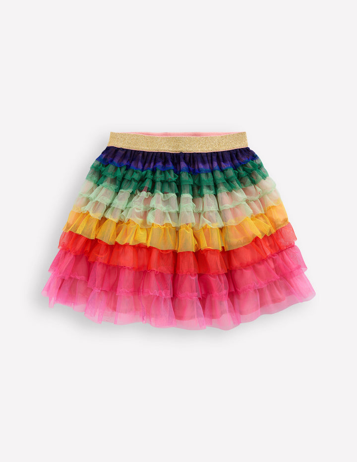 Tiered Tulle Skirt-Rainbow