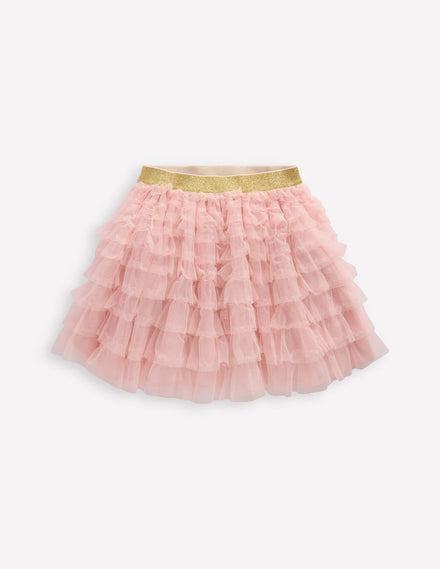 Tiered Tulle Skirt-Chalk Pink