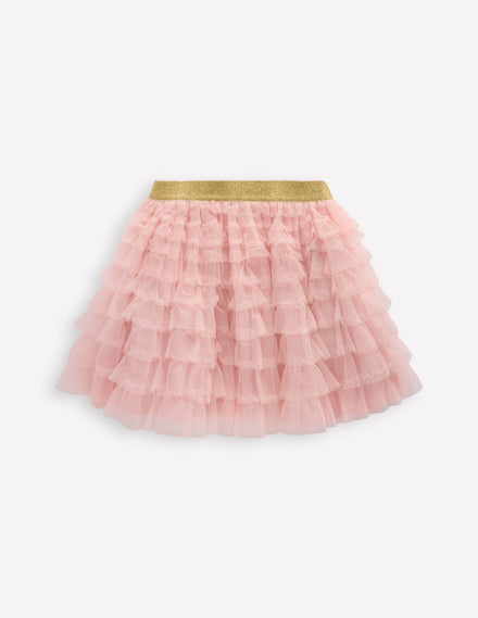 Tiered Tulle Skirt-Chalk Pink