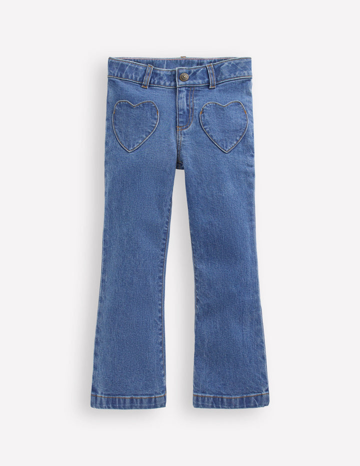 Denim Kick Flare Jean-Denim Hearts