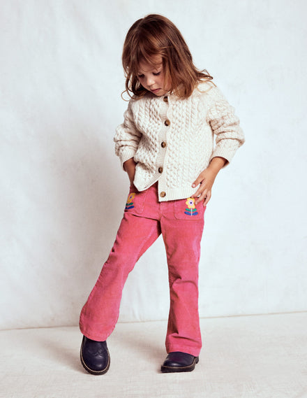 Kick Flare Trouser-Rose Pink