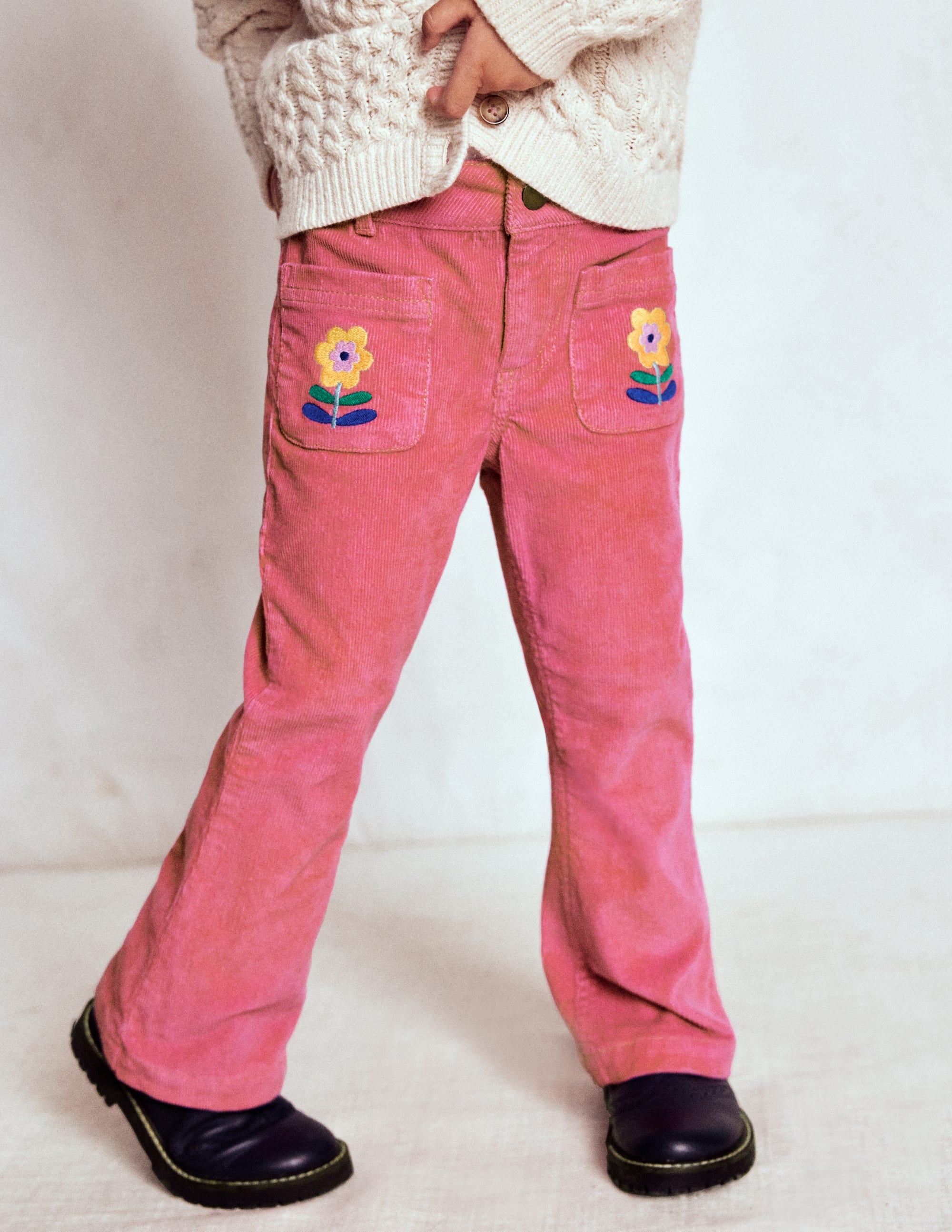 Kick Flare Trouser-Rose Pink - Image 2