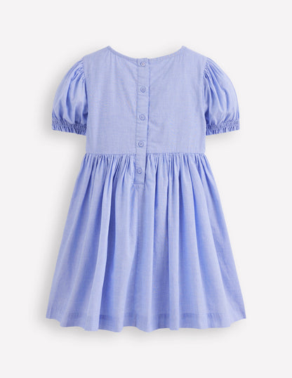 Madeline Woven Dress-Floral Patchwork Applique-6