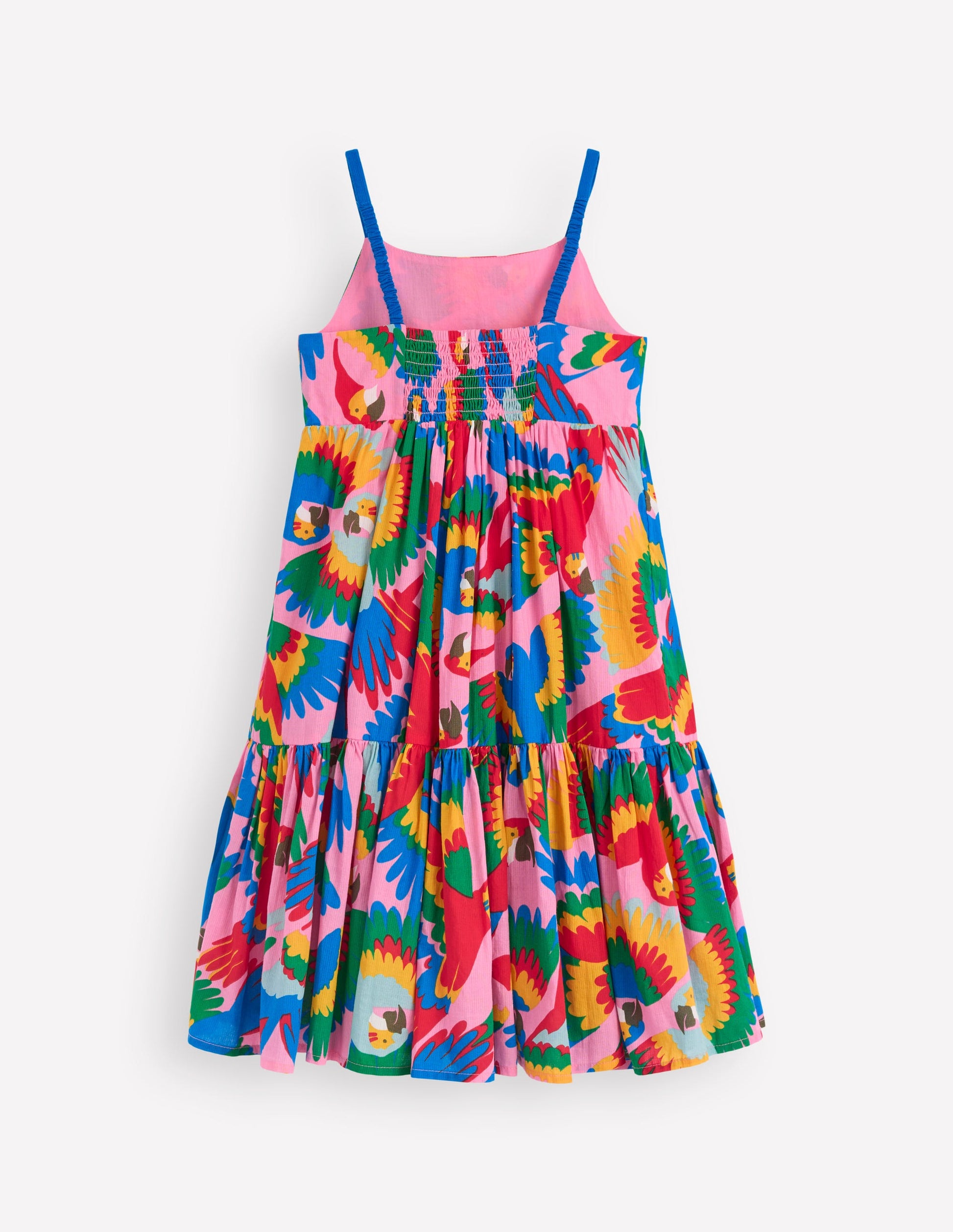 Aurelia Tiered Twirly Dress-Multi Rainbow Parrot-4