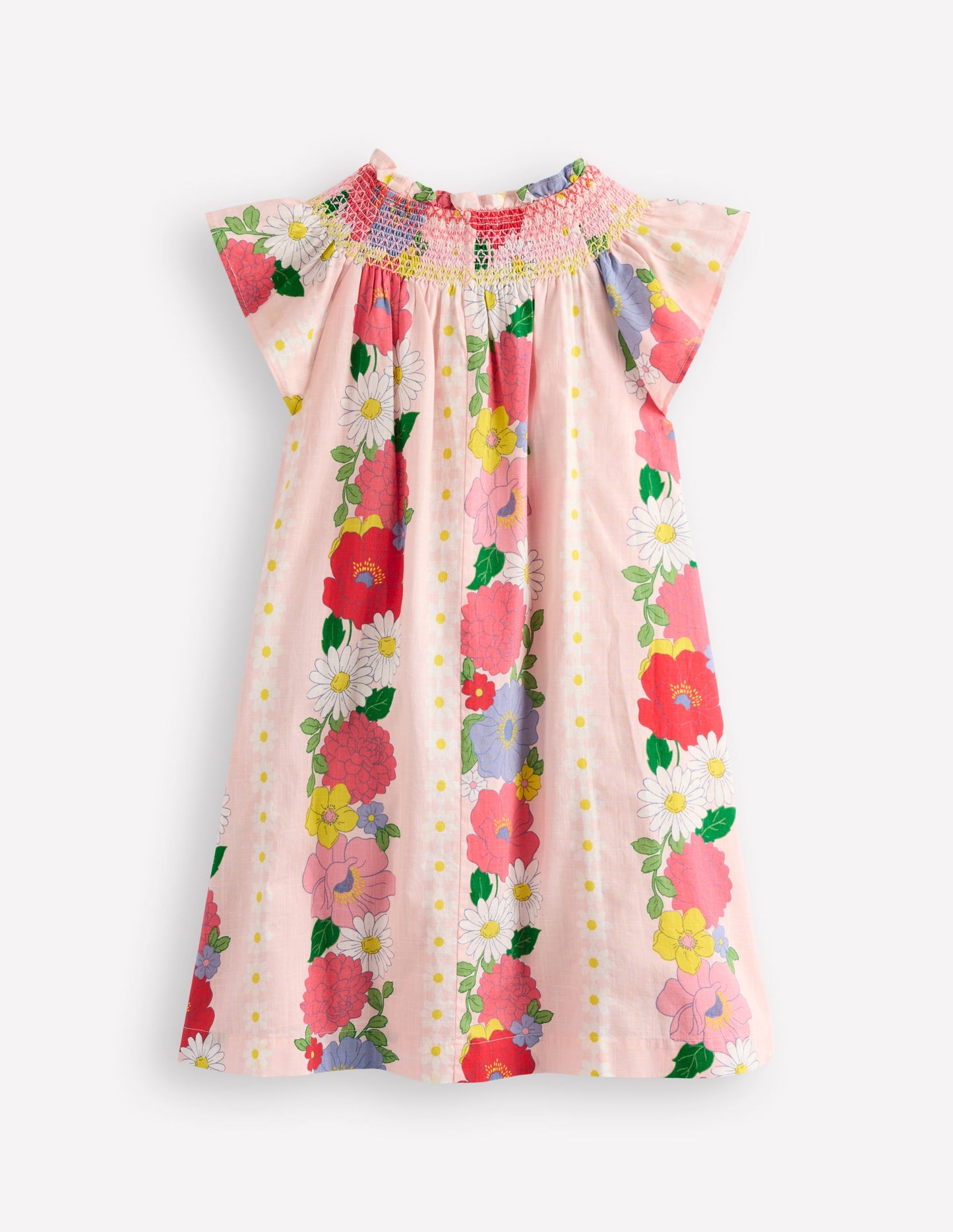 Holiday Smocked Dress-Chalk Pink Flower
