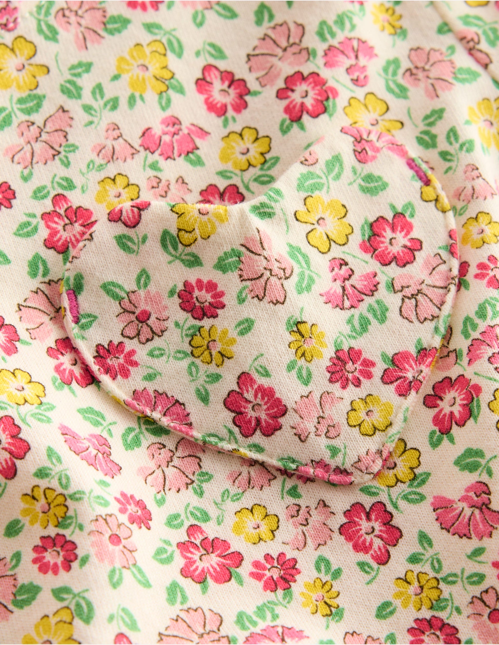 Heart Pocket Fun Jersey Dress-Multi Summer Flowerbed-3