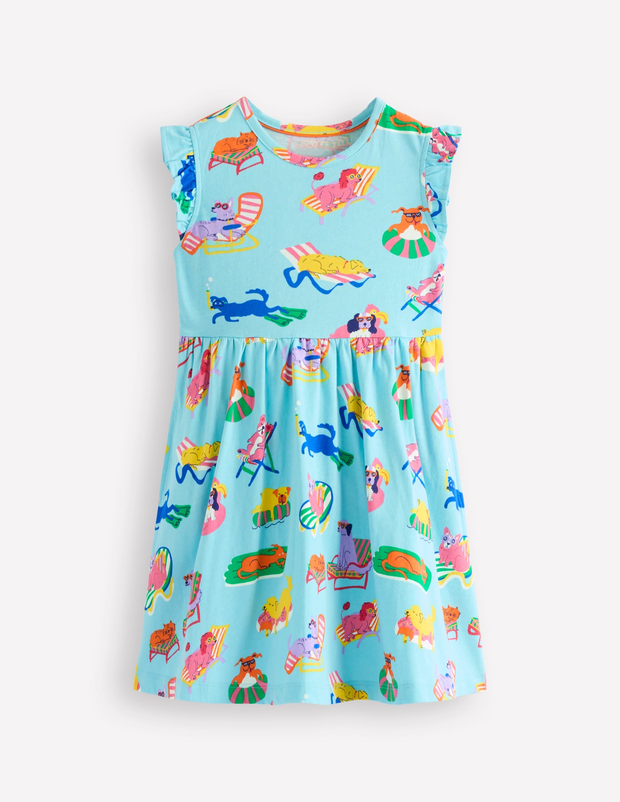 Posie Frill Sleeve Dress-Barbados Beach Poolside Pets - Image 4