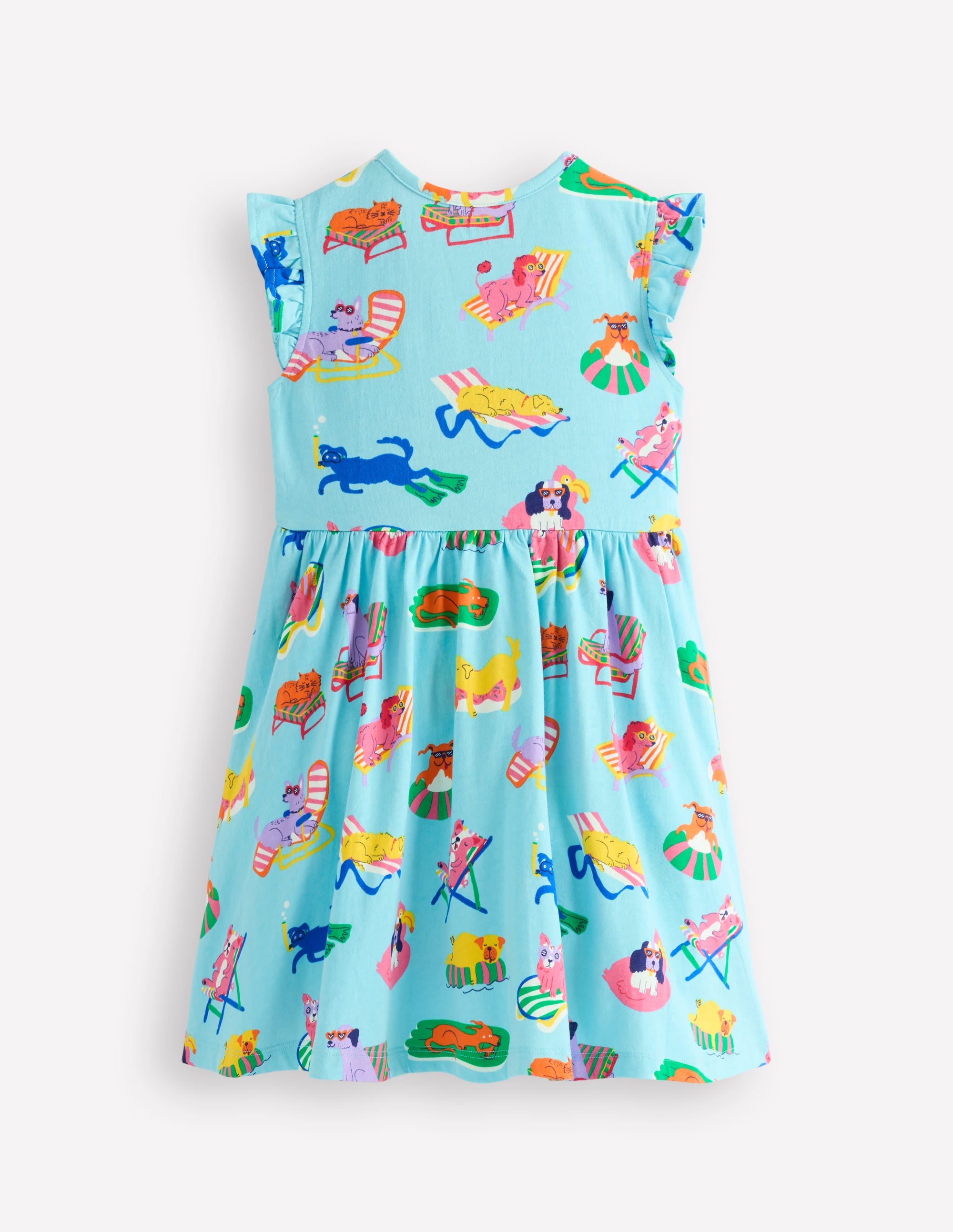Posie Frill Sleeve Dress-Barbados Beach Poolside Pets - Image 5