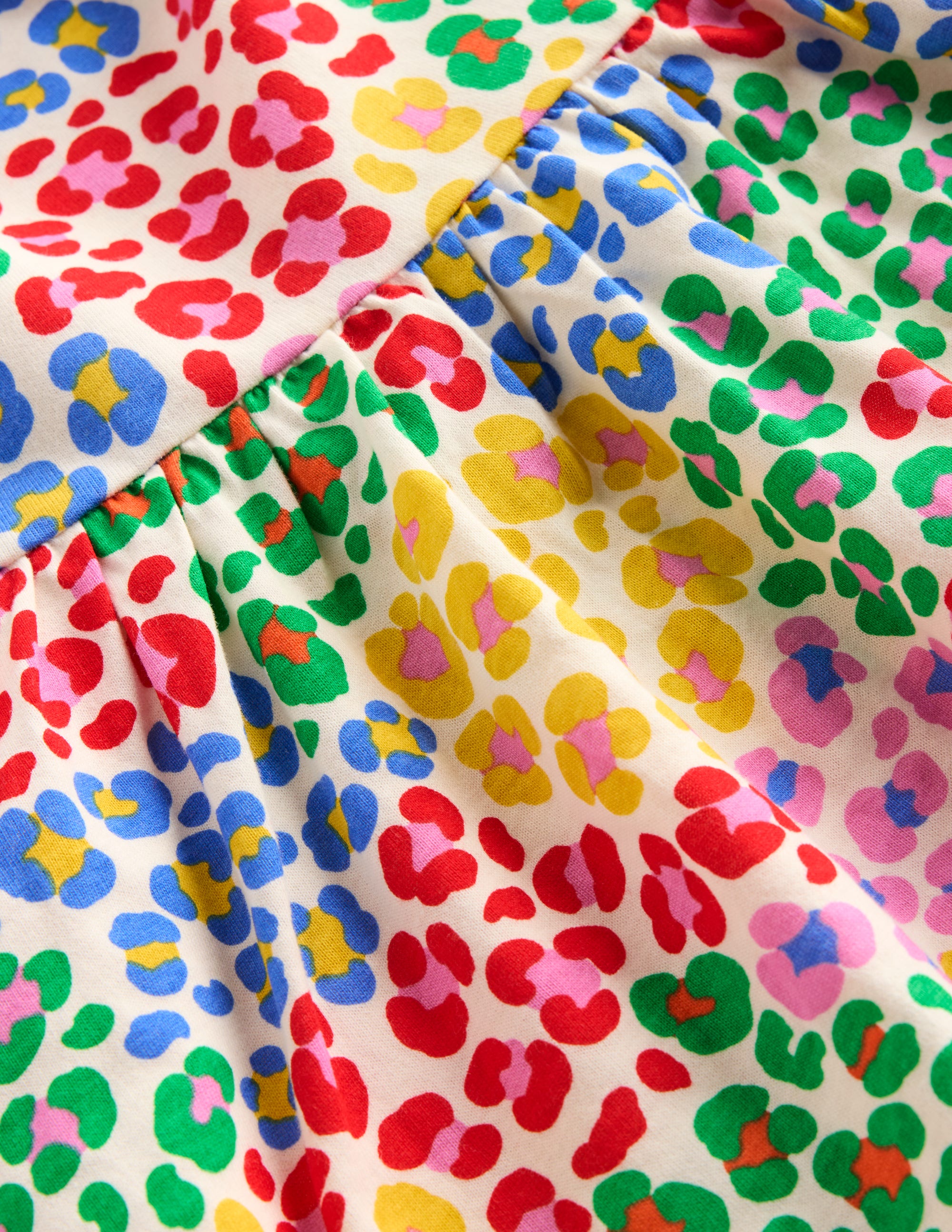 Posie Frill Sleeve Dress-Multi Rainbow Leopard - Image 3