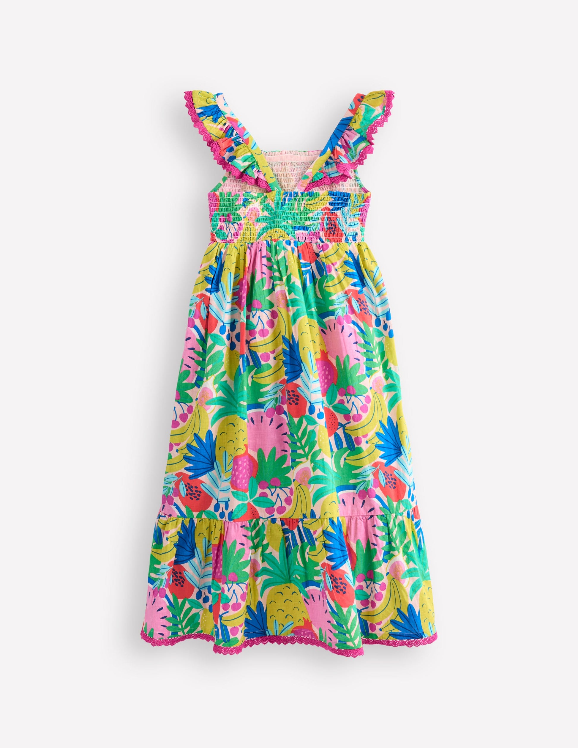 Luella Frill Maxi Sundress-Multi Tropical Fruit-2