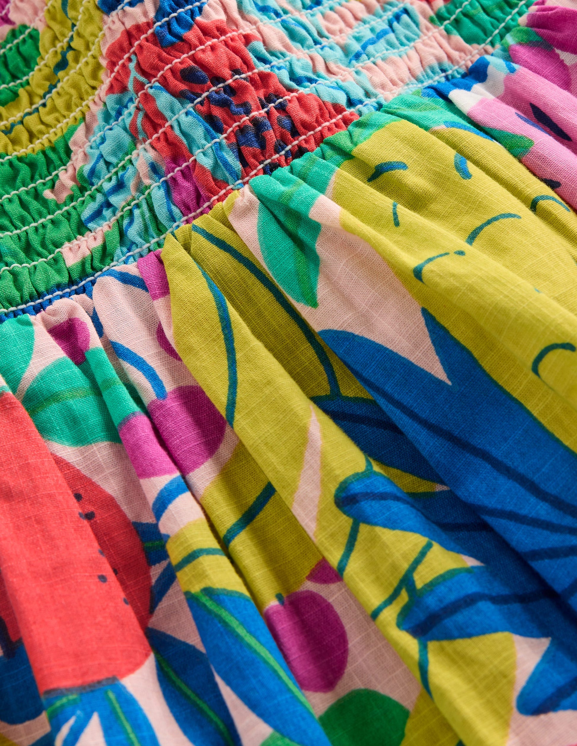 Luella Frill Maxi Sundress-Multi Tropical Fruit-3