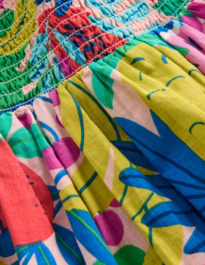 Luella Frill Maxi Sundress-Multi Tropical Fruit-3