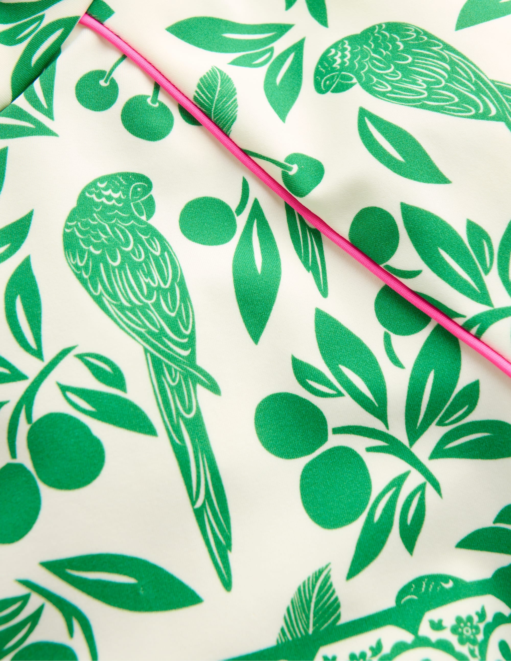 Sun Safe Patterned Rash Vest-Rich Emerald Parrot Palm - Image 3