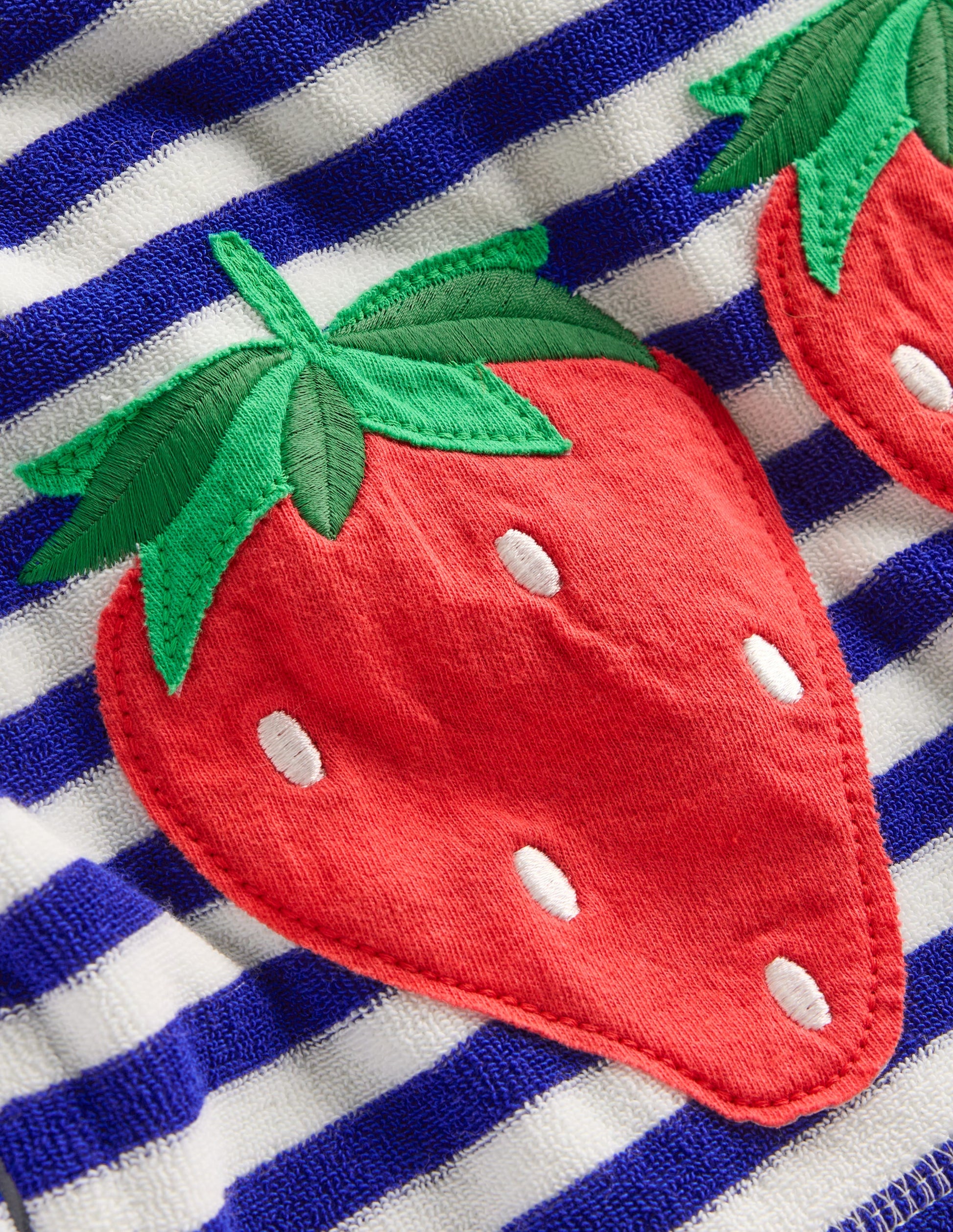 Mara Towelling Throw-On-Bright Blue Fruit Stripe-4