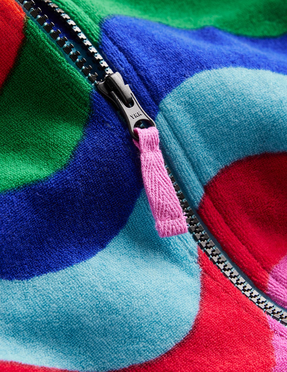 Romie Towelling Zip Throw-On-Multi Wave Stripe-4