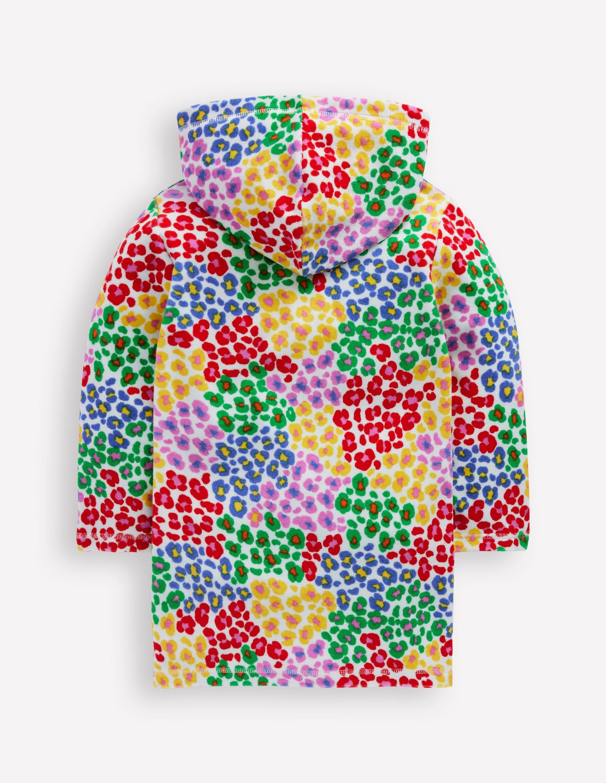 Romie Towelling Zip Throw-On-Multi Rainbow Leopard-3