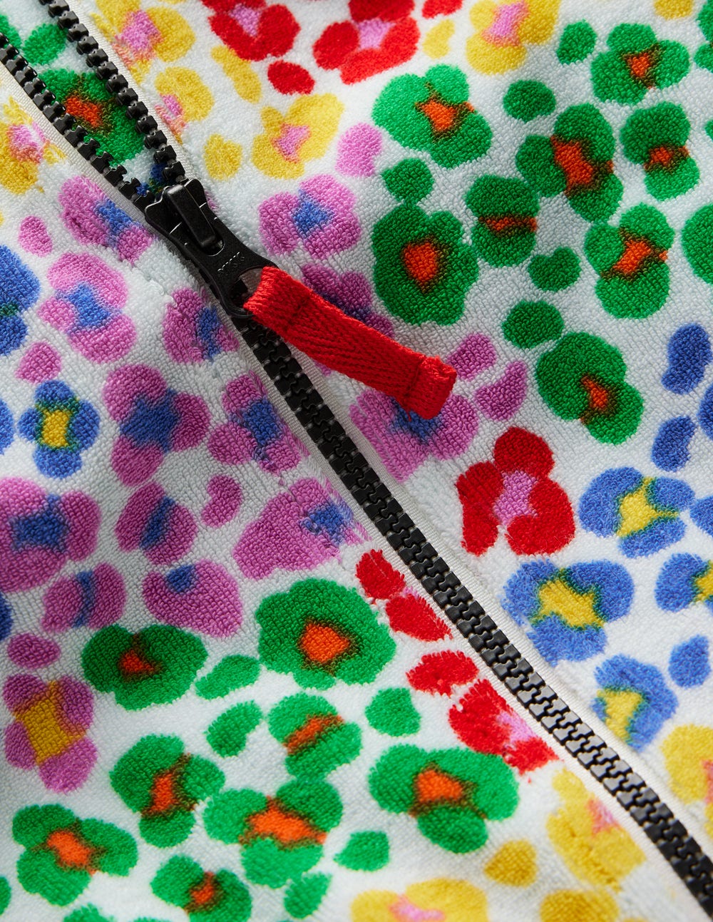 Romie Towelling Zip Throw-On-Multi Rainbow Leopard-4