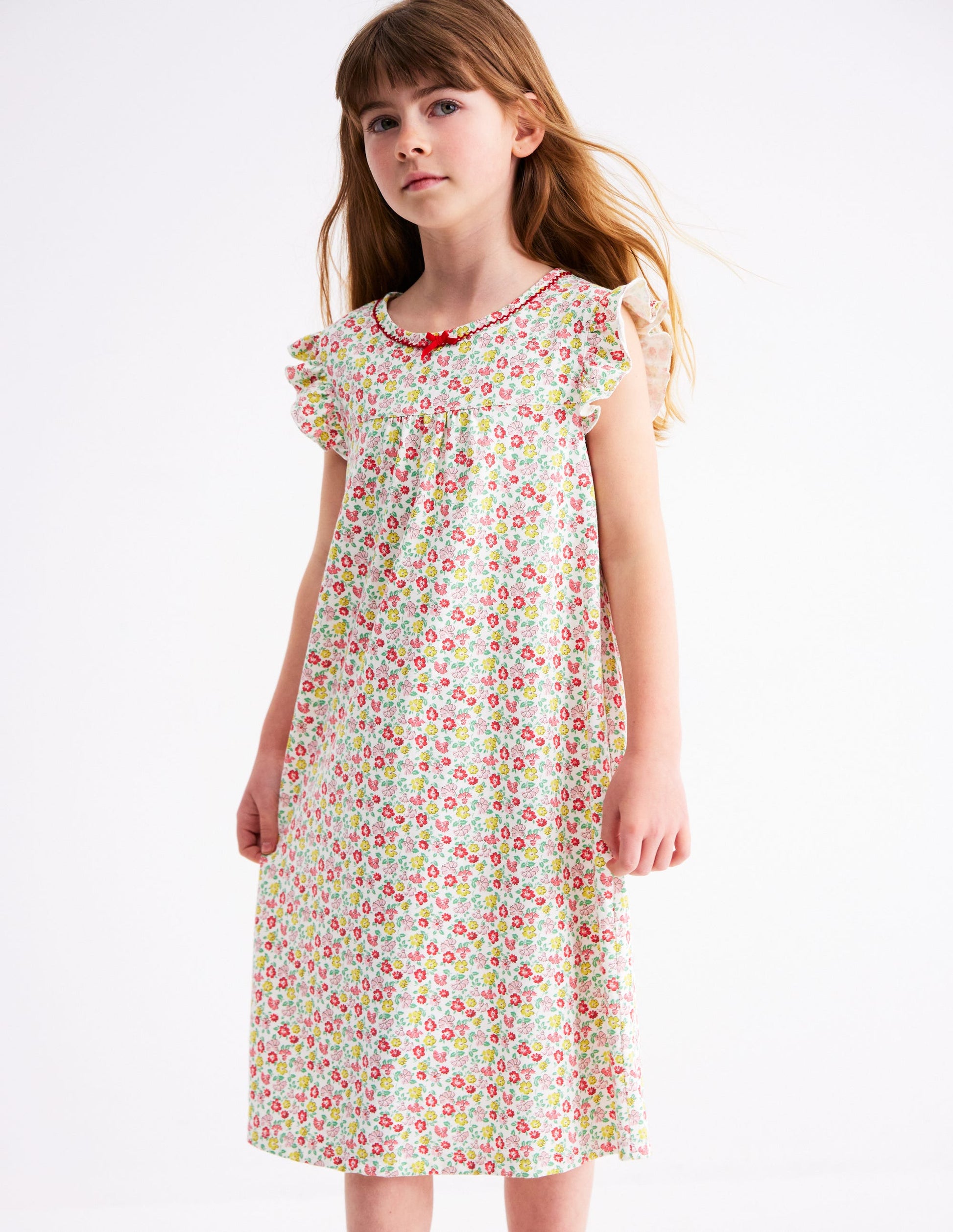 Short Sleeve Nightie-Multi Summer Flowerbed-1