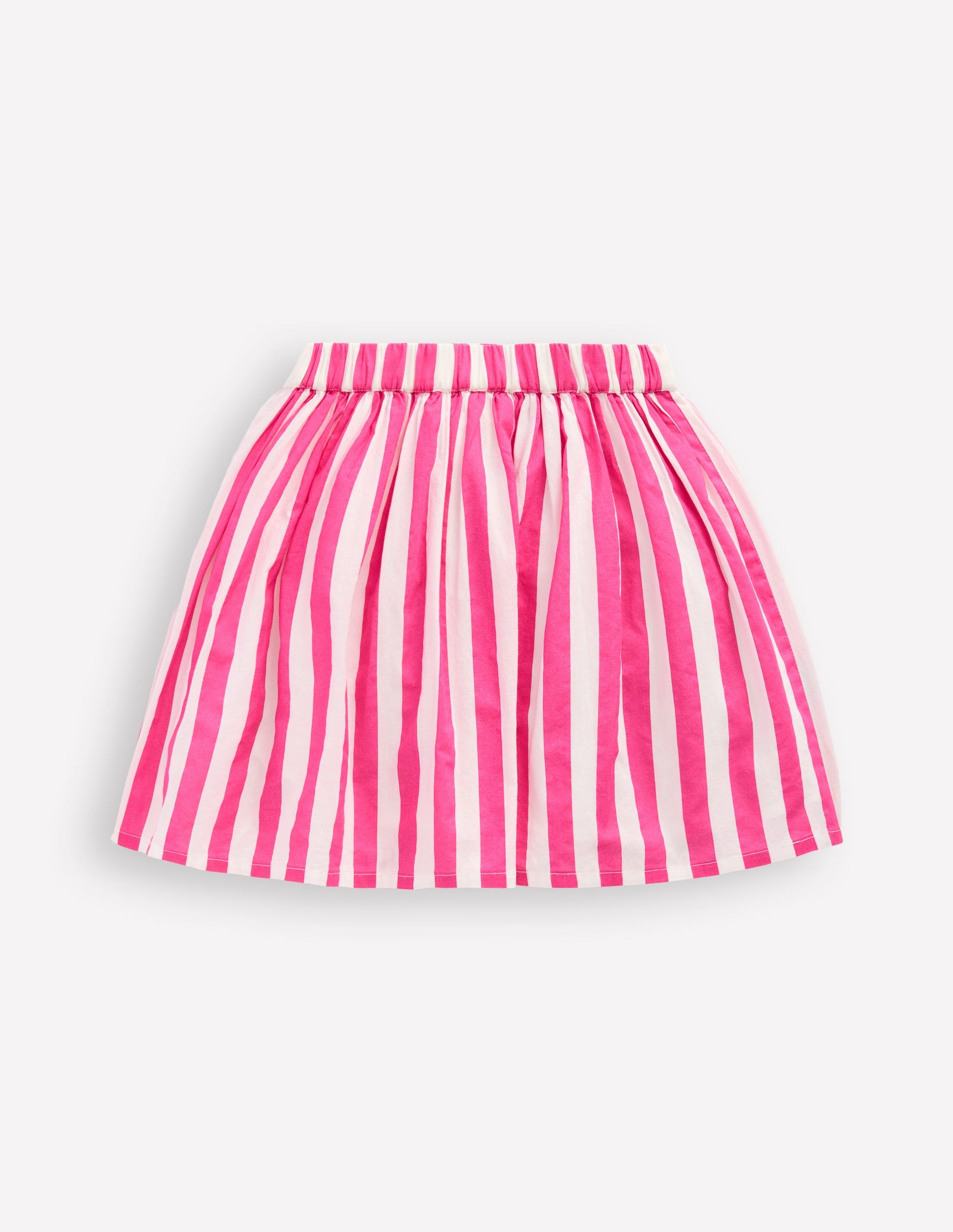 Appliqué Skirt-Fruit Pink Stripe-3