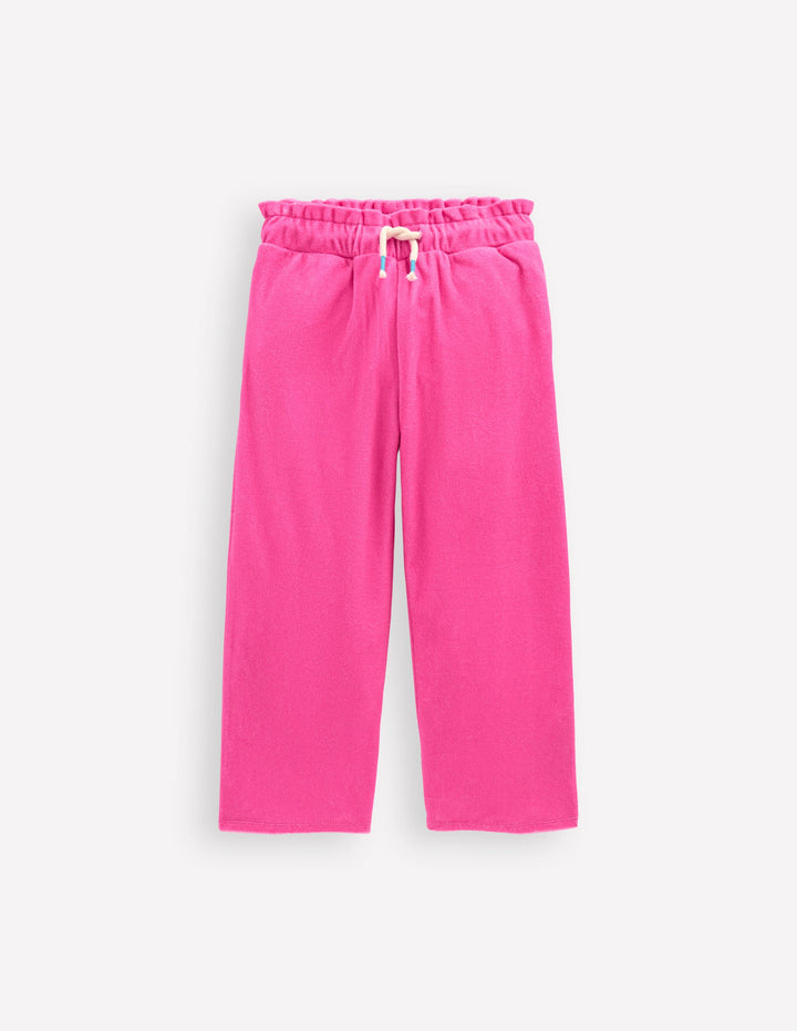 Towelling Trousers-Sorbet Pink