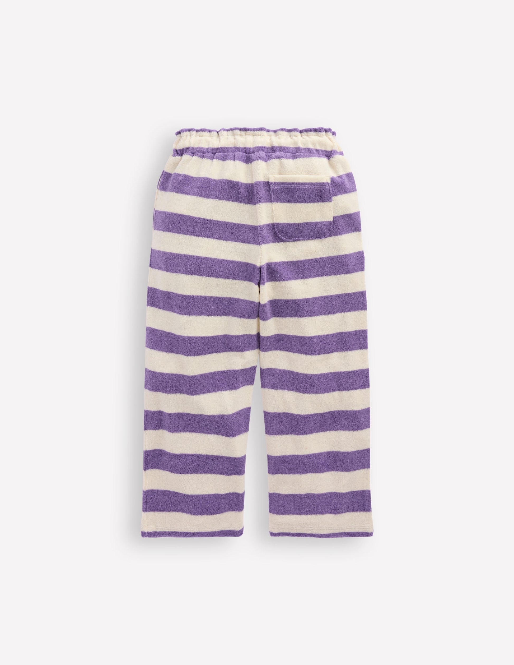 Towelling Trousers-Soft Ivory/Aster Purple-3
