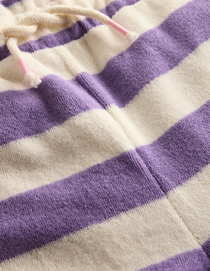 Towelling Trousers-Soft Ivory/Aster Purple-4