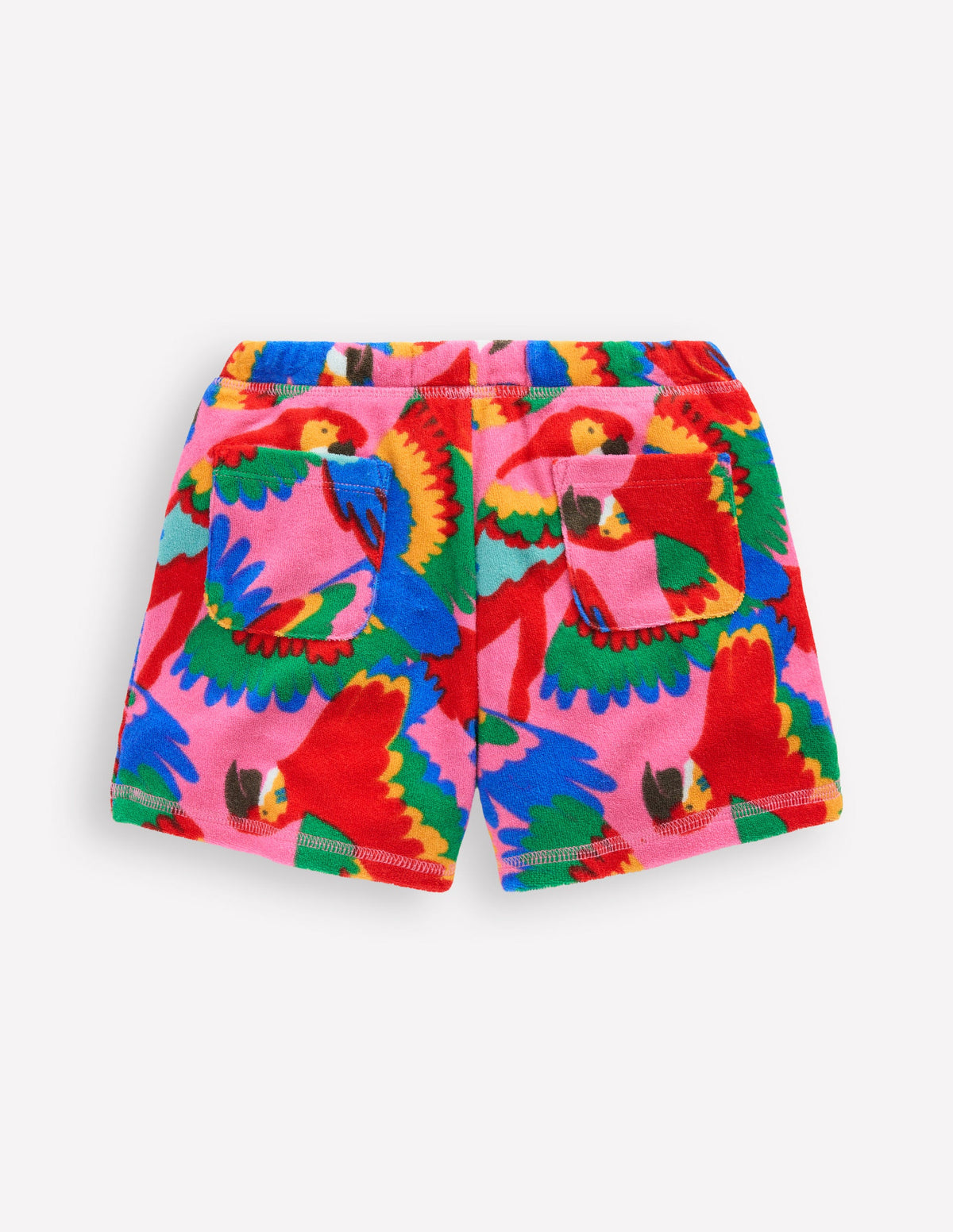 Printed Towelling Short-Multi Rainbow Parrot-2