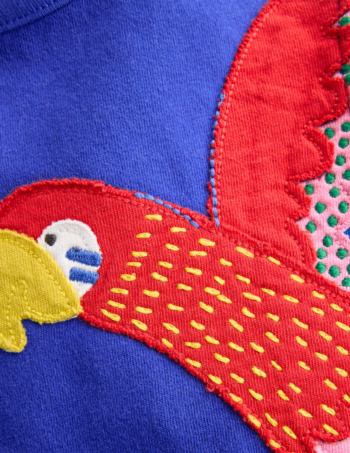 Flutter Short Sleeve T-shirt-Bright Blue Parrot - Image 3