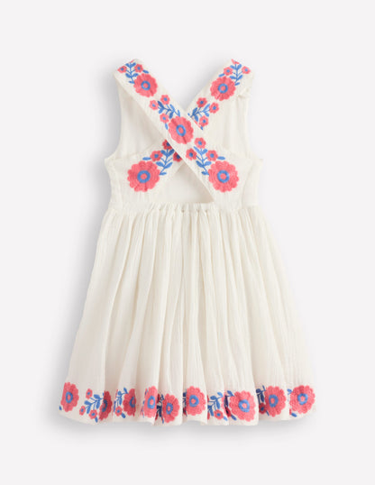 Harper Cross-Back Dress-White Embroidered-6