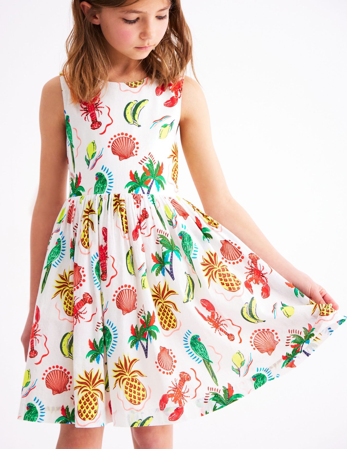 Harper Cross-Back Dress-Multi Tropical