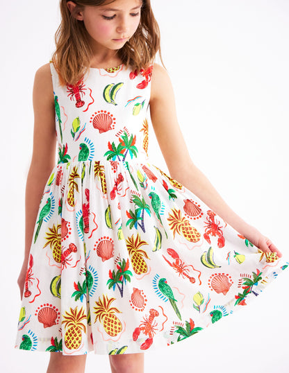 Harper Cross-Back Dress-Multi Tropical