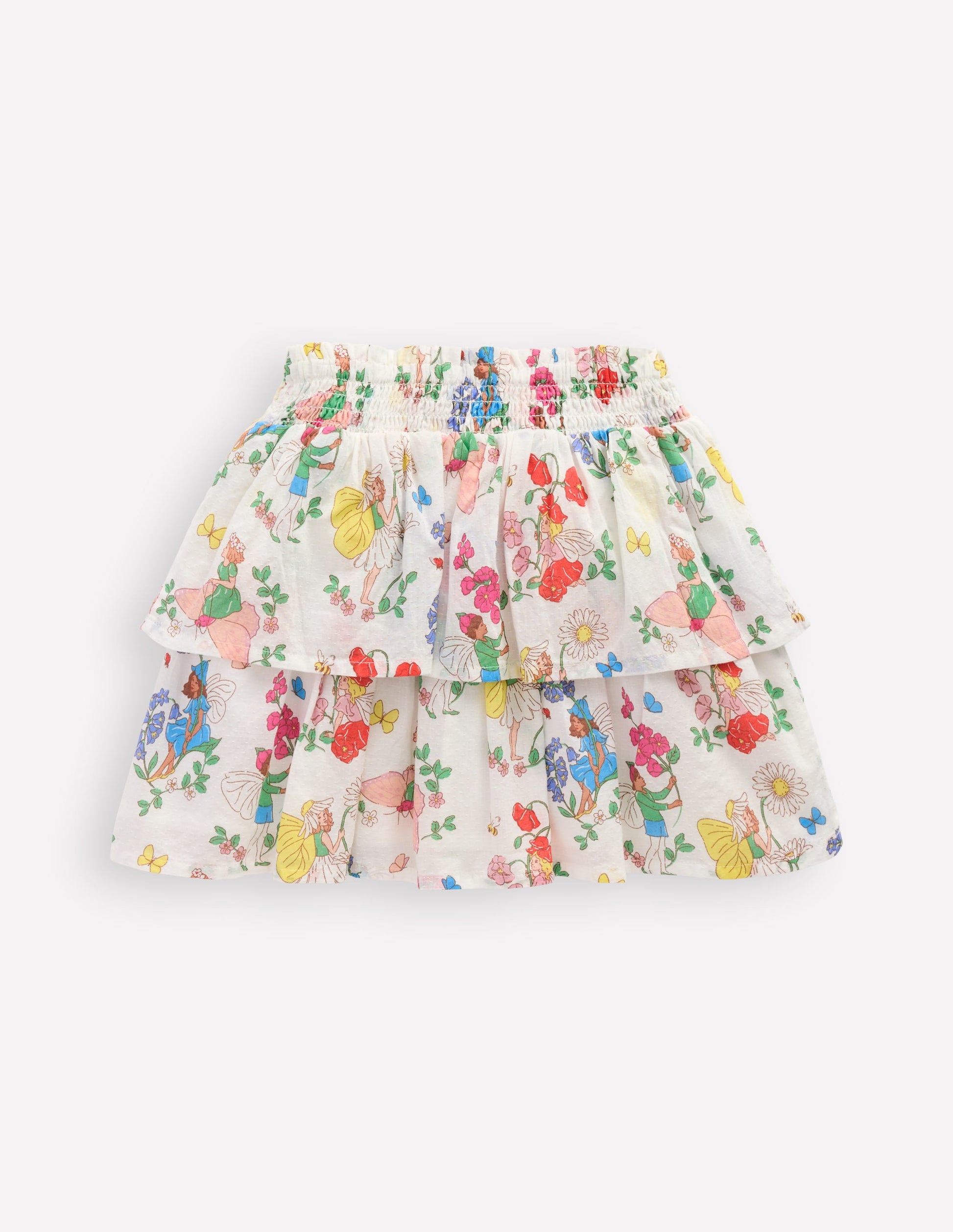 Tiered Woven Skirt-Multi Flower Fairy-2