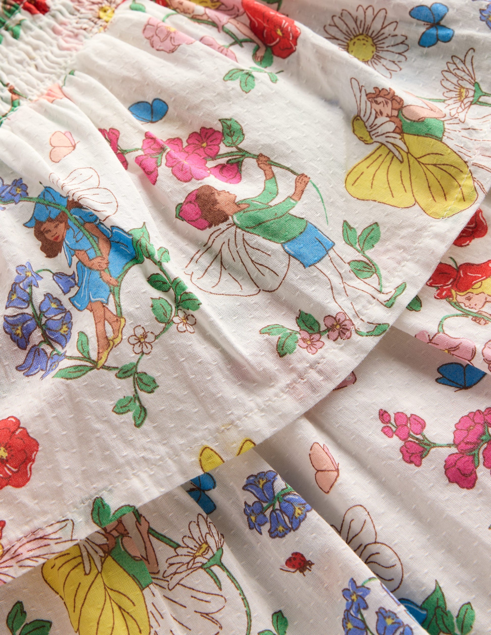 Tiered Woven Skirt-Multi Flower Fairy-3