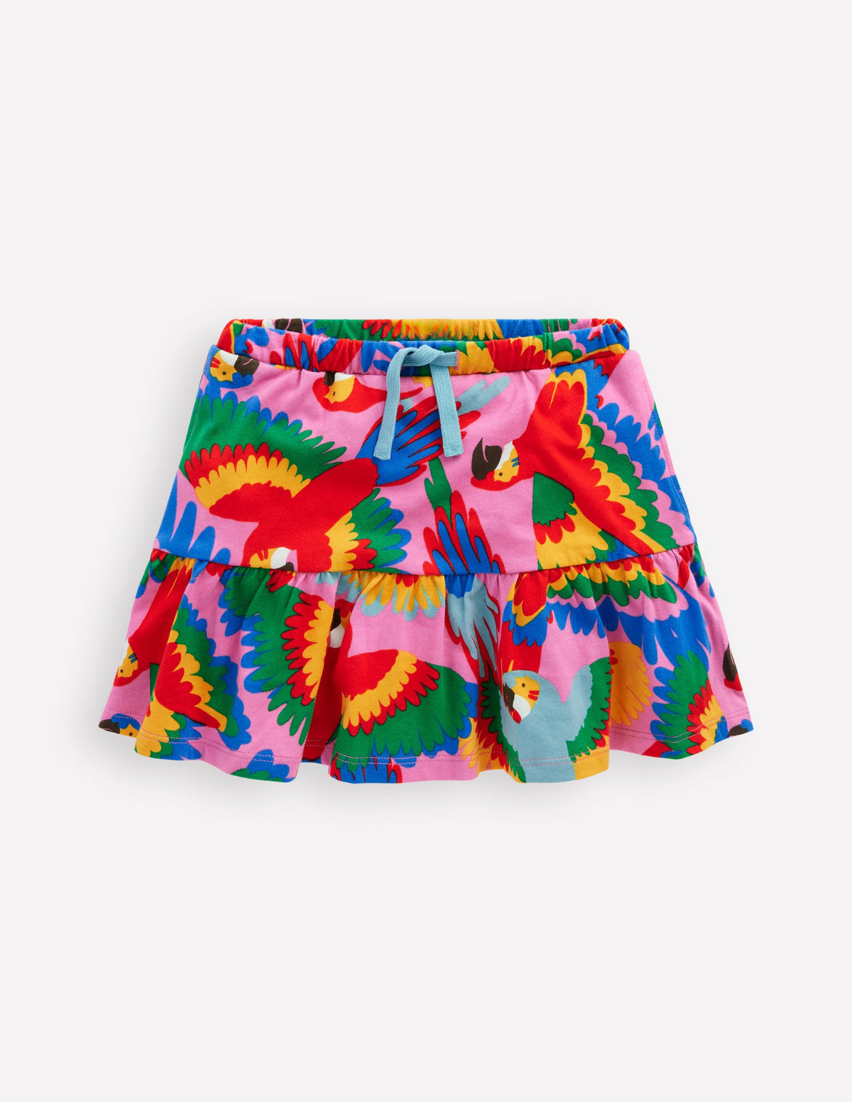 Tiered Jersey Skort-Multi Rainbow Parrot - Image 1