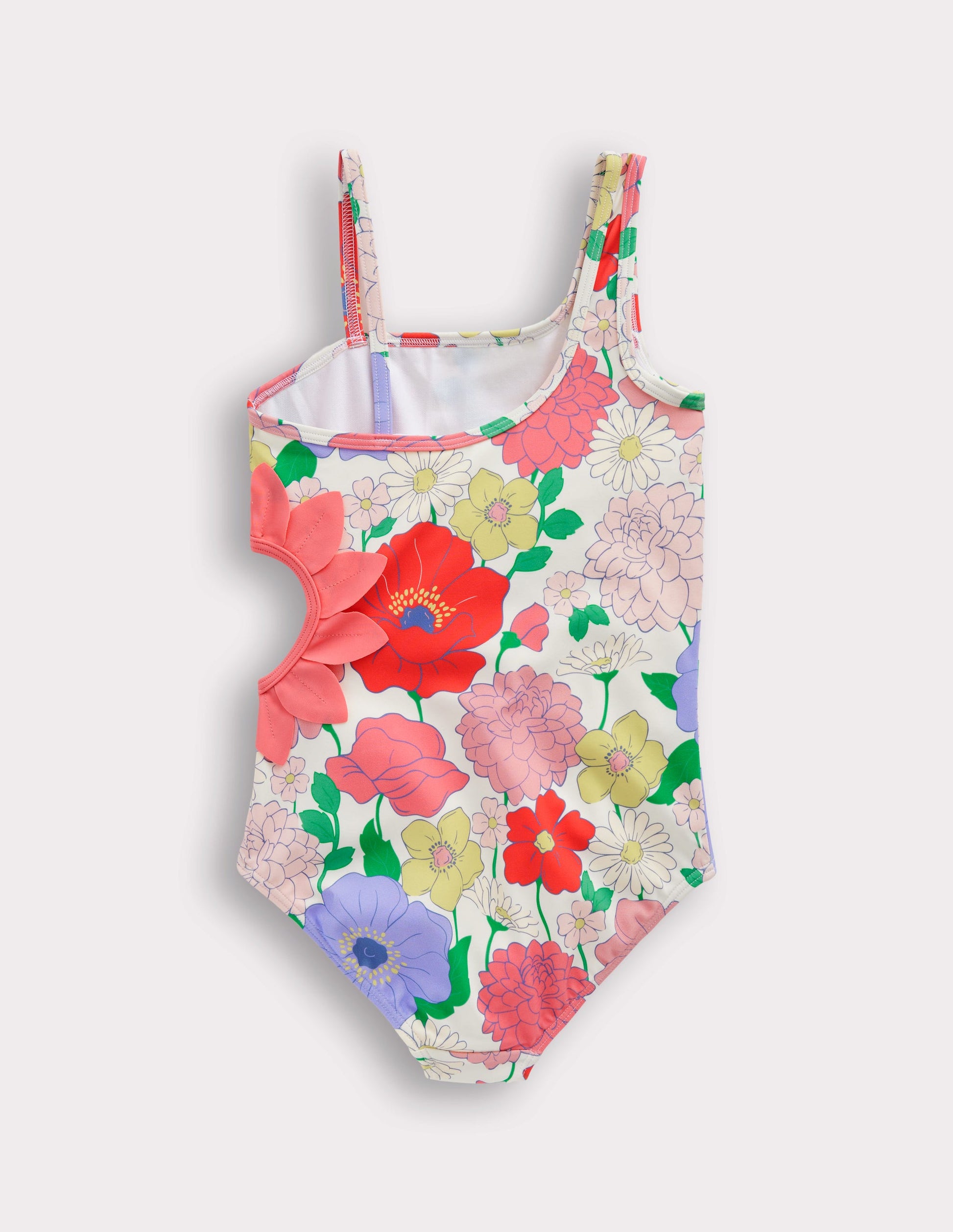 Lettice Cut Out Swimsuit-Multi Summer Garden-3