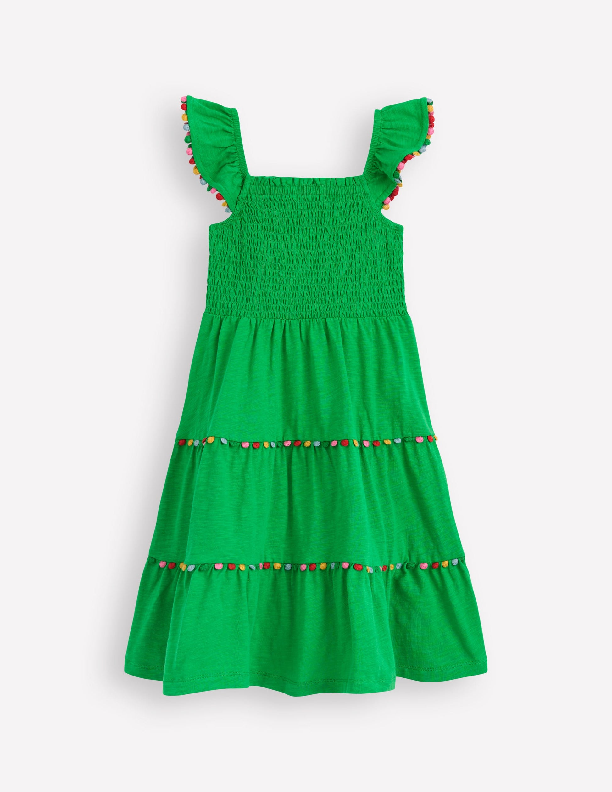Addison Twirly Pom Dress-Sapling Green-3