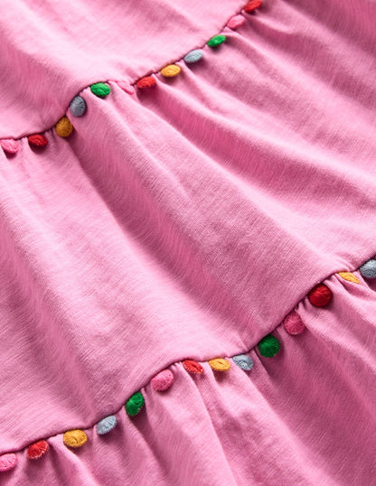 Addison Twirly Pom Dress-Pink-4