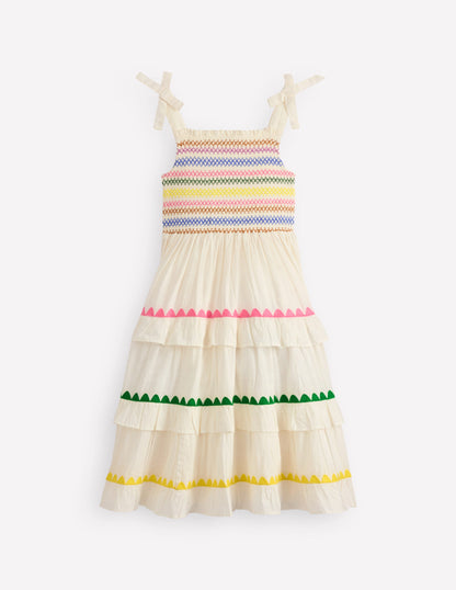Odette Tiered Woven Sundress-Soft Ivory-2