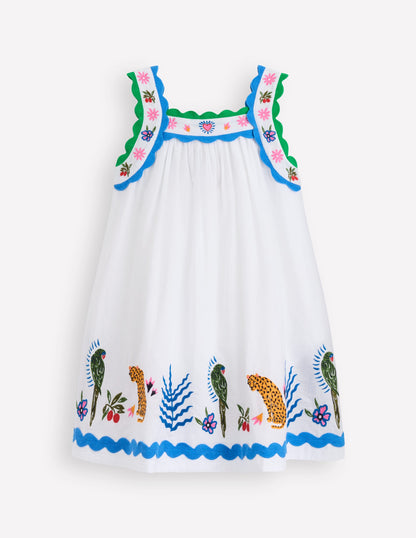 Maribel Strappy Swing Sundress-Soft Ivory Multi Jungle-7