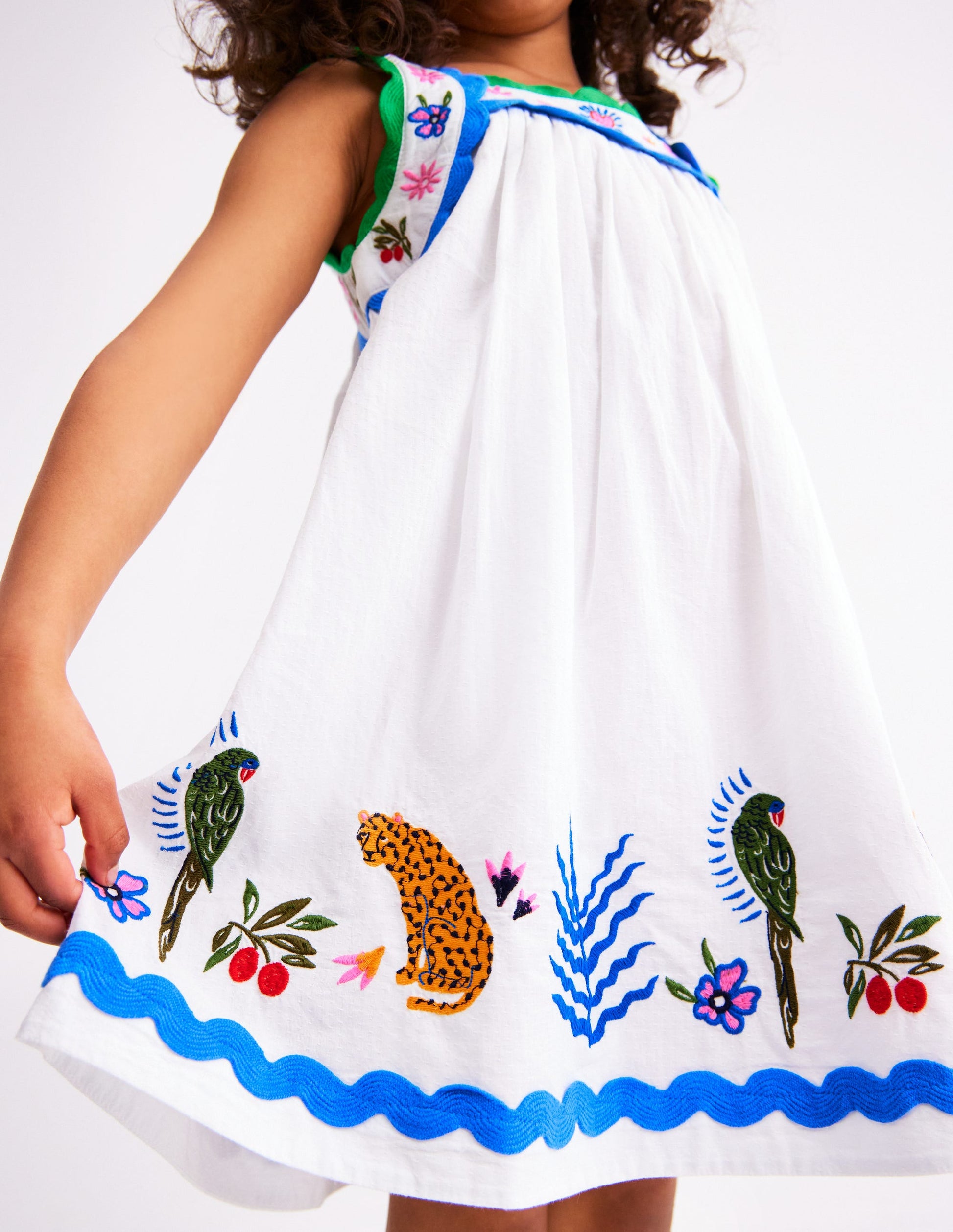 Maribel Strappy Swing Sundress-Soft Ivory Multi Jungle-4