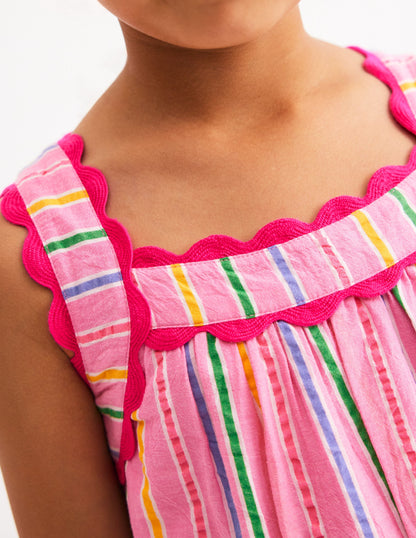 Maribel Strappy Swing Sundress-Pink Multi Stripe-3